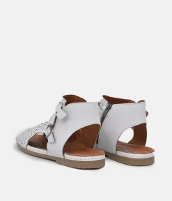 Pretty Off White Open Toe Sandal Booties