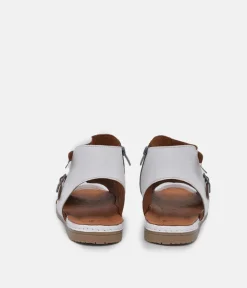 Pretty Off White Open Toe Sandal Booties