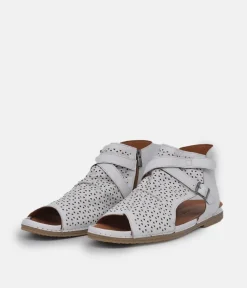 Pretty Off White Open Toe Sandal Booties