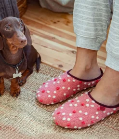 Pretty Pink Dotty Slippers