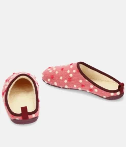 Pretty Pink Dotty Slippers