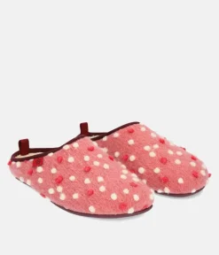 Pretty Pink Dotty Slippers