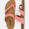 Pretty Strappy Pink Toe Post Sandals