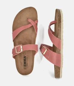 Pretty Strappy Pink Toe Post Sandals