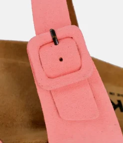 Pretty Strappy Pink Toe Post Sandals