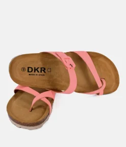 Pretty Strappy Pink Toe Post Sandals