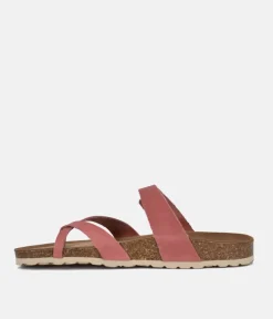 Pretty Strappy Pink Toe Post Sandals