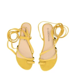 Pretty Strappy Sunshine Yellow Sandals