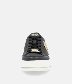 Reliable & Stunning Remonte Black/ Gold Trainers