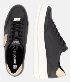 Reliable & Stunning Remonte Black/ Gold Trainers