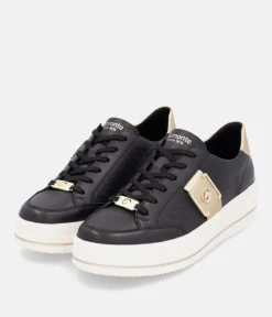 Reliable & Stunning Remonte Black/ Gold Trainers