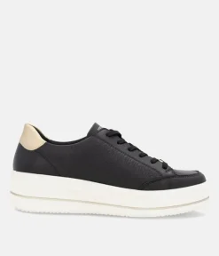 Reliable & Stunning Remonte Black/ Gold Trainers