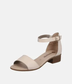 Remonte Beige Low Block Heel Sandals