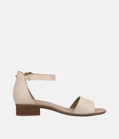 Remonte Beige Low Block Heel Sandals