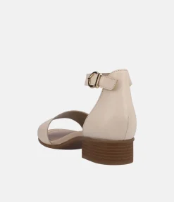 Remonte Beige Low Block Heel Sandals