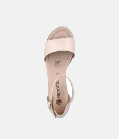 Remonte Beige Low Block Heel Sandals