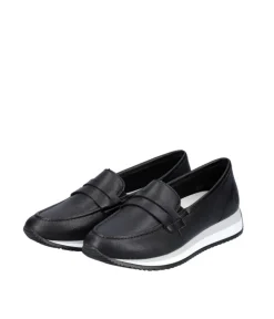 Remonte Black Sporty Slip On Shoes