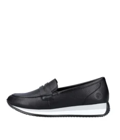 Remonte Black Sporty Slip On Shoes