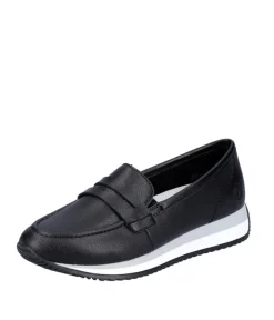 Remonte Black Sporty Slip On Shoes