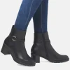 Remonte Chic Black Block Heel Ankle Boots
