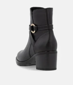 Remonte Chic Black Block Heel Ankle Boots