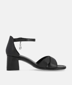 Remonte Chic Black Block Heel Sandals