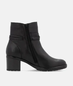 Remonte Chic Black Block Heel Ankle Boots