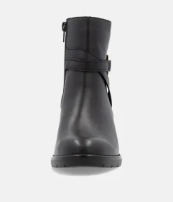 Remonte Chic Black Block Heel Ankle Boots