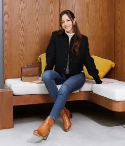 Remonte Chic Brown Block Heel Ankle Boots