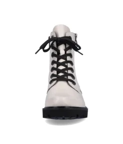 Remonte Chunky Chalk White Biker Style Ankle Boots