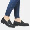 Remonte Classic Black Leather Penny Loafers