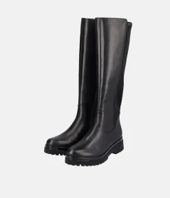 Remonte Classic Black Leather Long Boots