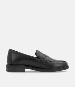 Remonte Classic Black Leather Penny Loafers