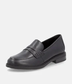 Remonte Classic Black Leather Penny Loafers
