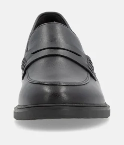 Remonte Classic Black Leather Penny Loafers
