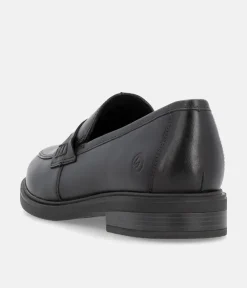 Remonte Classic Black Leather Penny Loafers