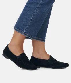 Remonte Classic Black Suede Slip On Shoes