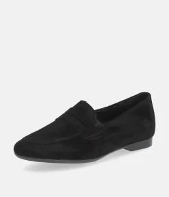 Remonte Classic Black Suede Slip On Shoes