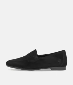 Remonte Classic Black Suede Slip On Shoes