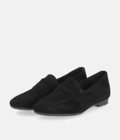 Remonte Classic Black Suede Slip On Shoes