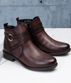 Remonte Classic Brown Leather Ankle Boots