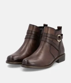 Remonte Classic Brown Leather Ankle Boots