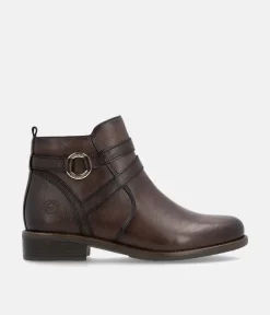 Remonte Classic Brown Leather Ankle Boots