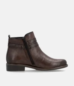 Remonte Classic Brown Leather Ankle Boots