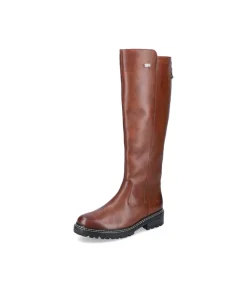 Remonte Classic Long Chestnut Leather Boots