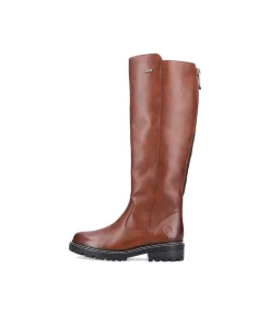 Remonte Classic Long Chestnut Leather Boots