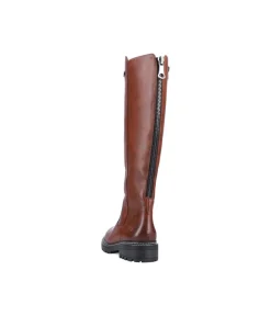 Remonte Classic Long Chestnut Leather Boots