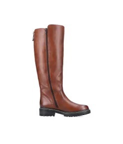 Remonte Classic Long Chestnut Leather Boots