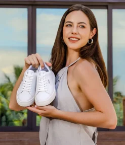 Remonte Classic White Leather Trainers