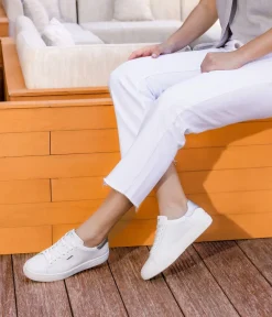 Remonte Classic White Leather Trainers